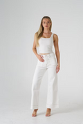 White Horizon High‑Rise Jeans